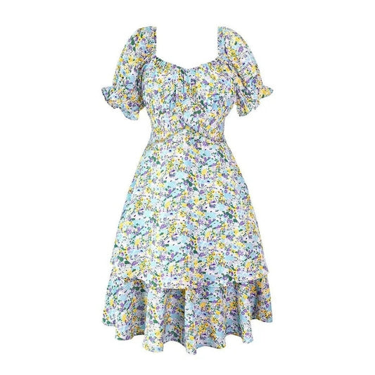 YE Sukienka - Blue Flowers
