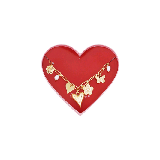 Bransoletka - Flower/Heart