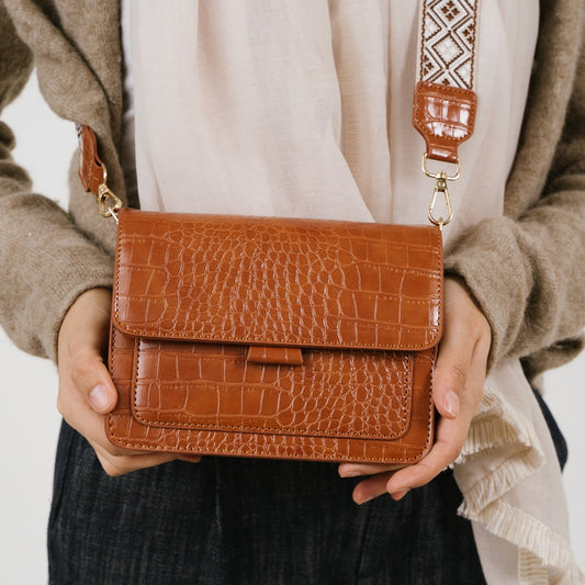 Torebka CROCO - Camel