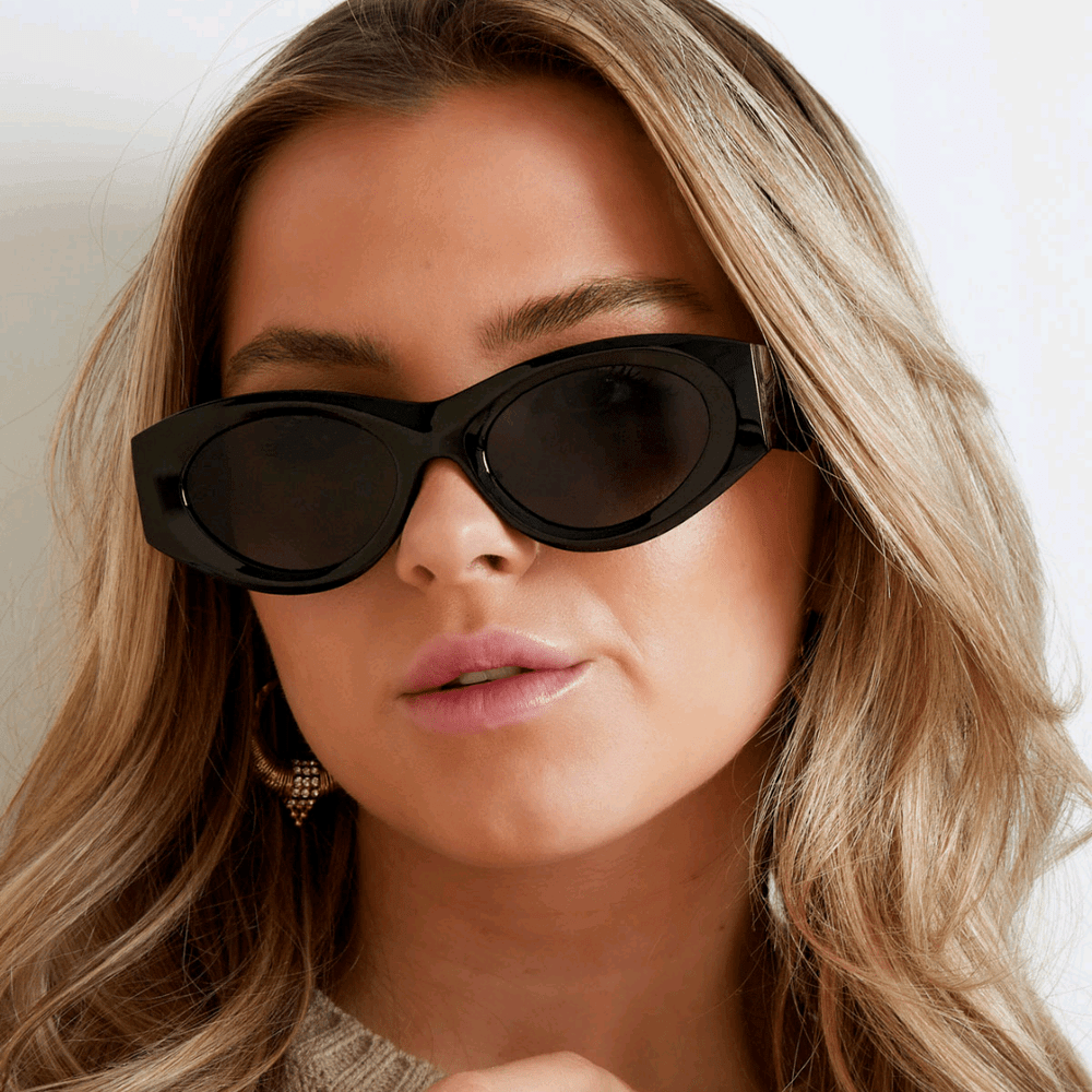 YE Okulary przeciwsÅoneczne - Retro - Black
