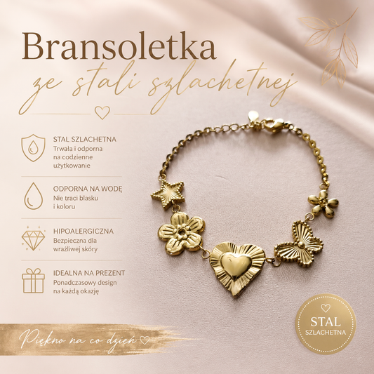 Bransoletka - Butterfly / Love