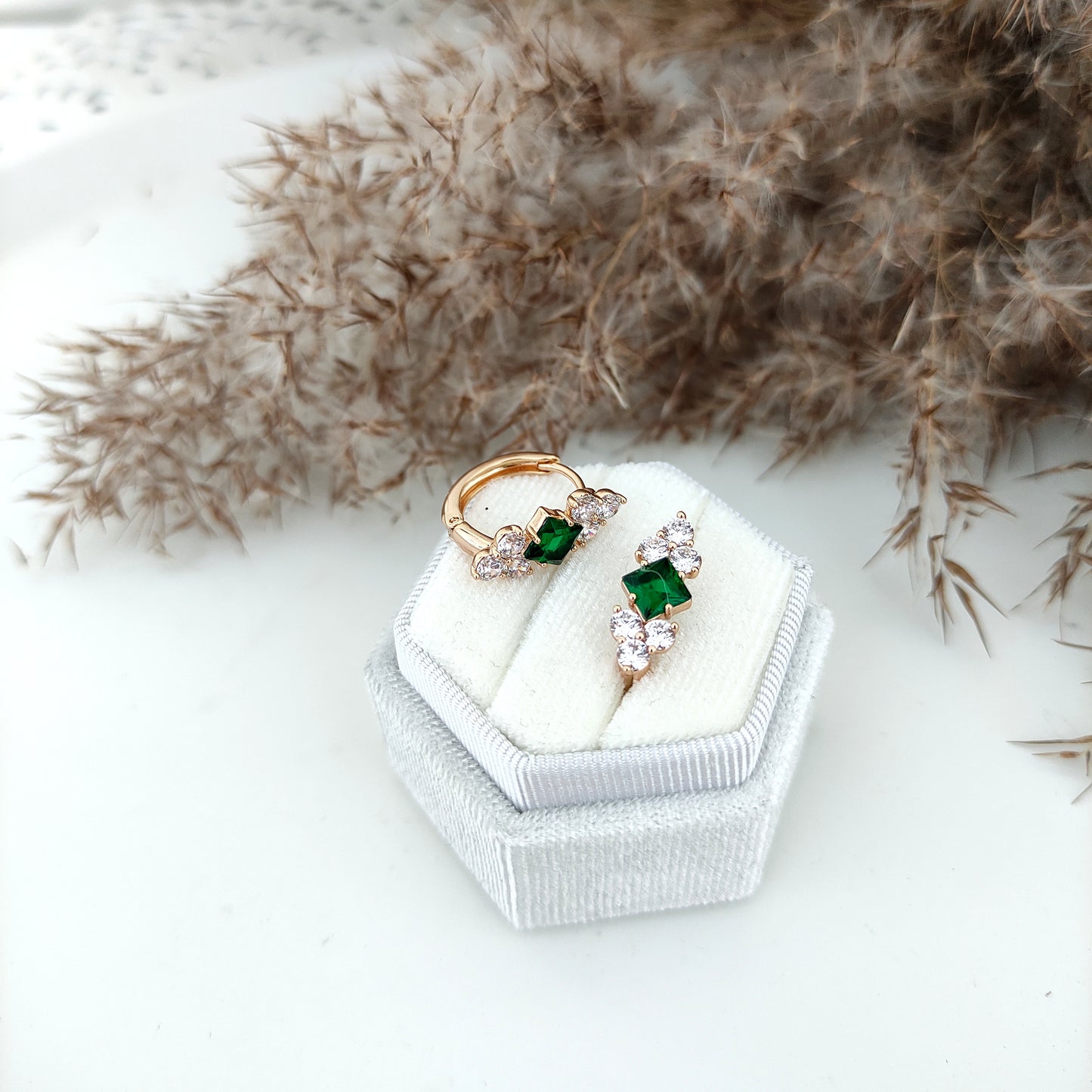 Kolczyki 18K -Ella Green