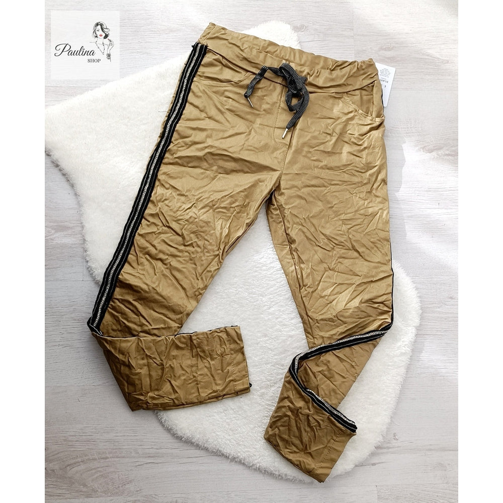 Spodnie gnieciuchy - Stare złoto