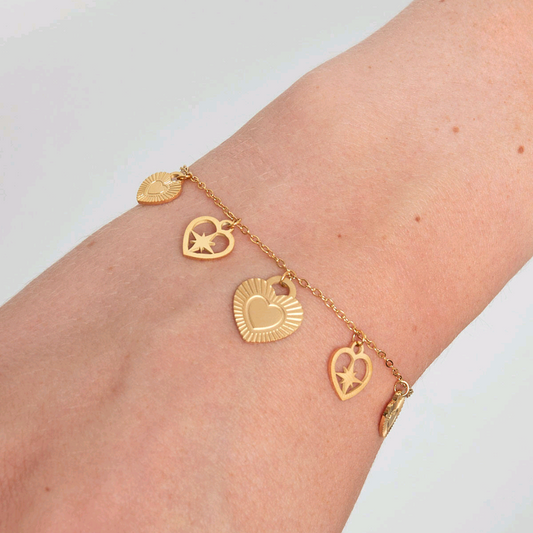 Bransoletka - Heart Charms