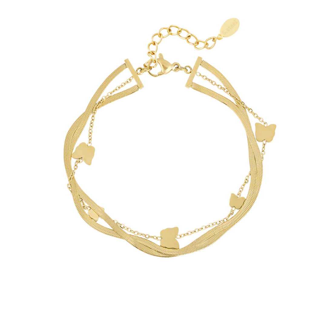 Bransoletka - Butterfly Gold