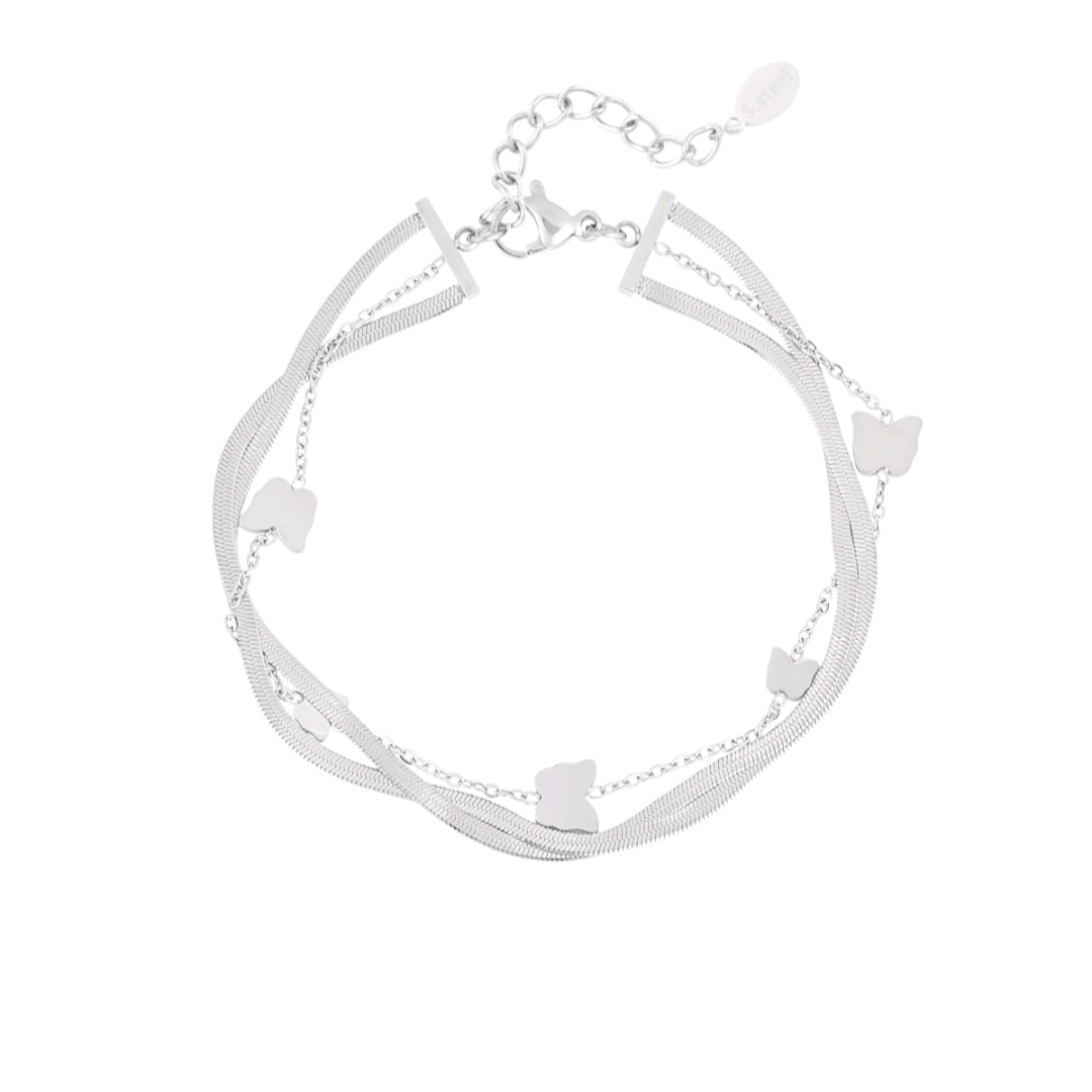 Bransoletka - Butterfly Silver