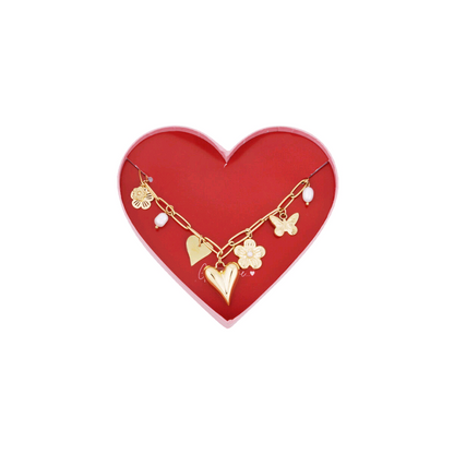 Bransoletka - Flower/Heart