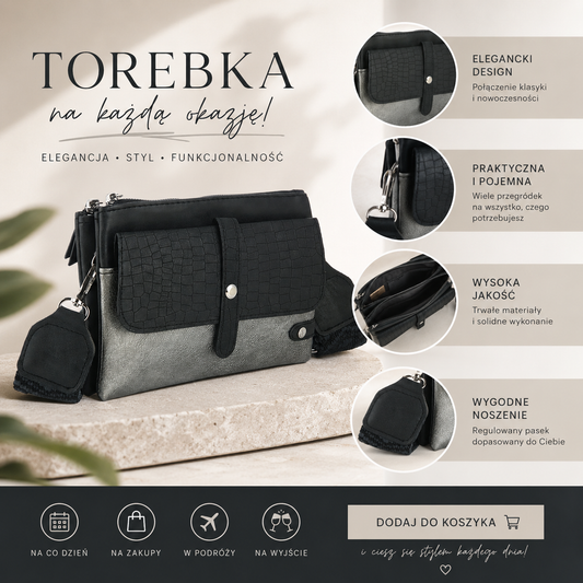 Torebka LUXURY - Grey