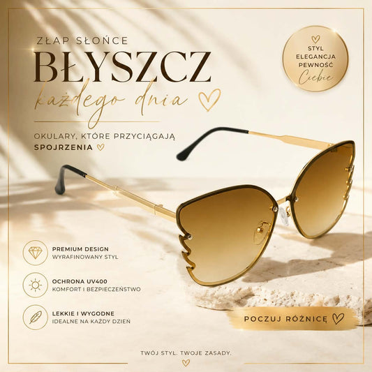 YE Okulary przeciwsłoneczne - Flames - Camel