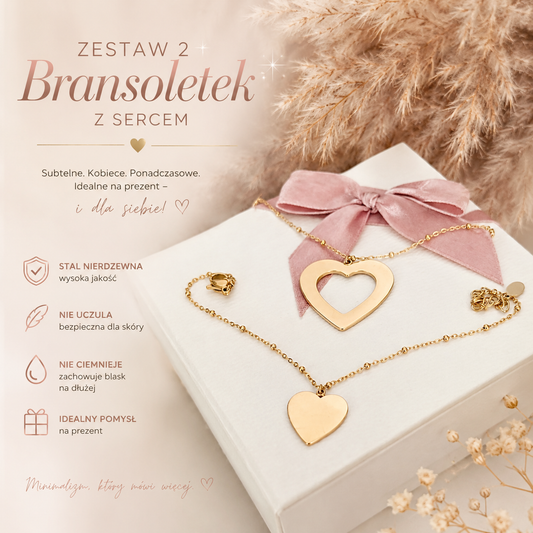 Komplet bransoletek - LOVE
