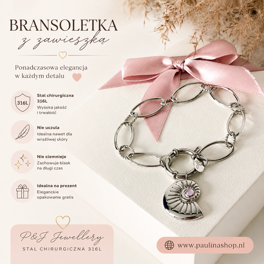 Bransoletka - Shell Silver