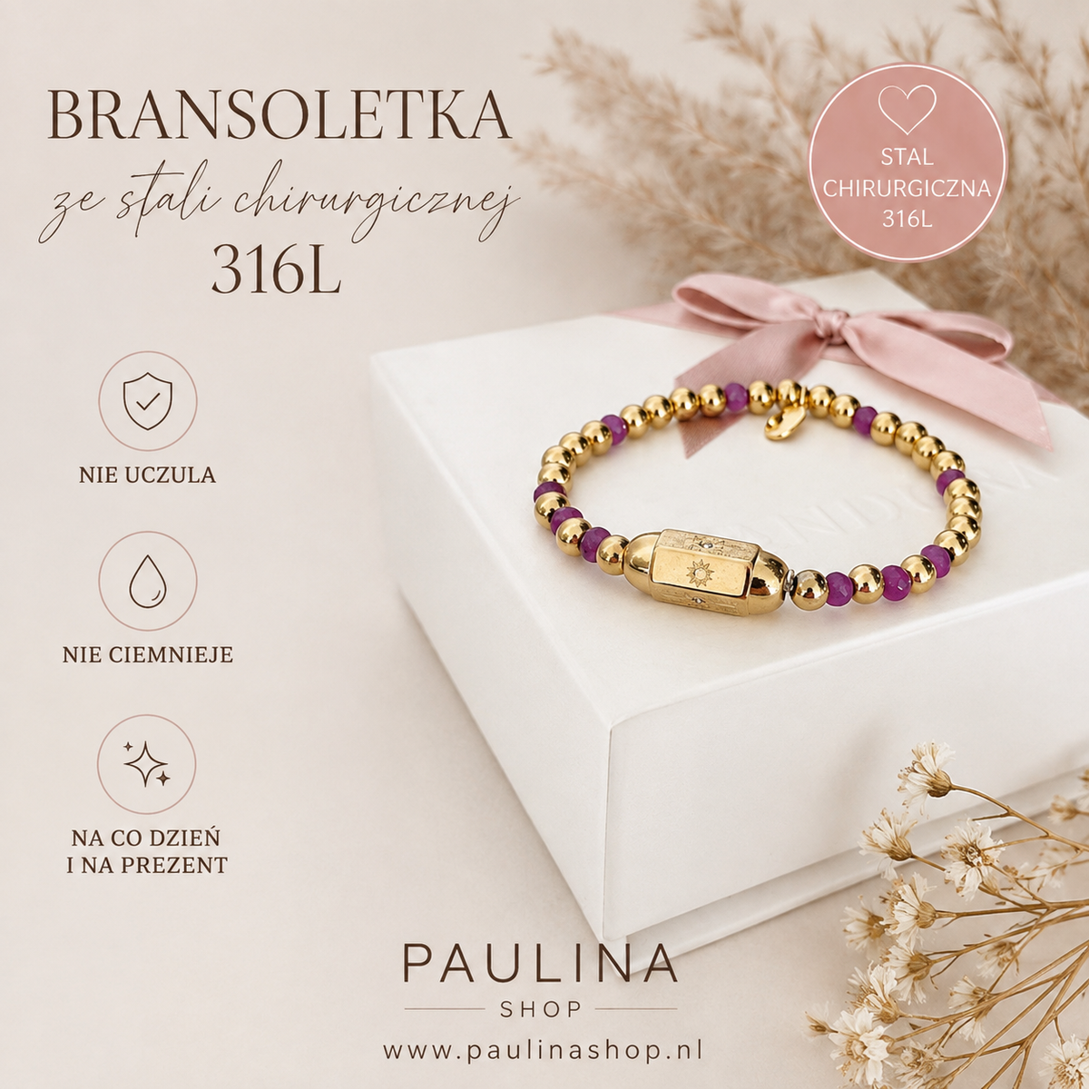 Bransoletka - Pendant Purple
