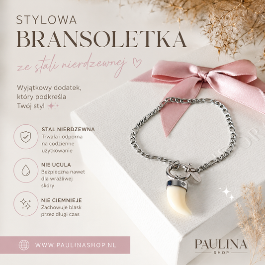 Bransoletka - Horn  Silver