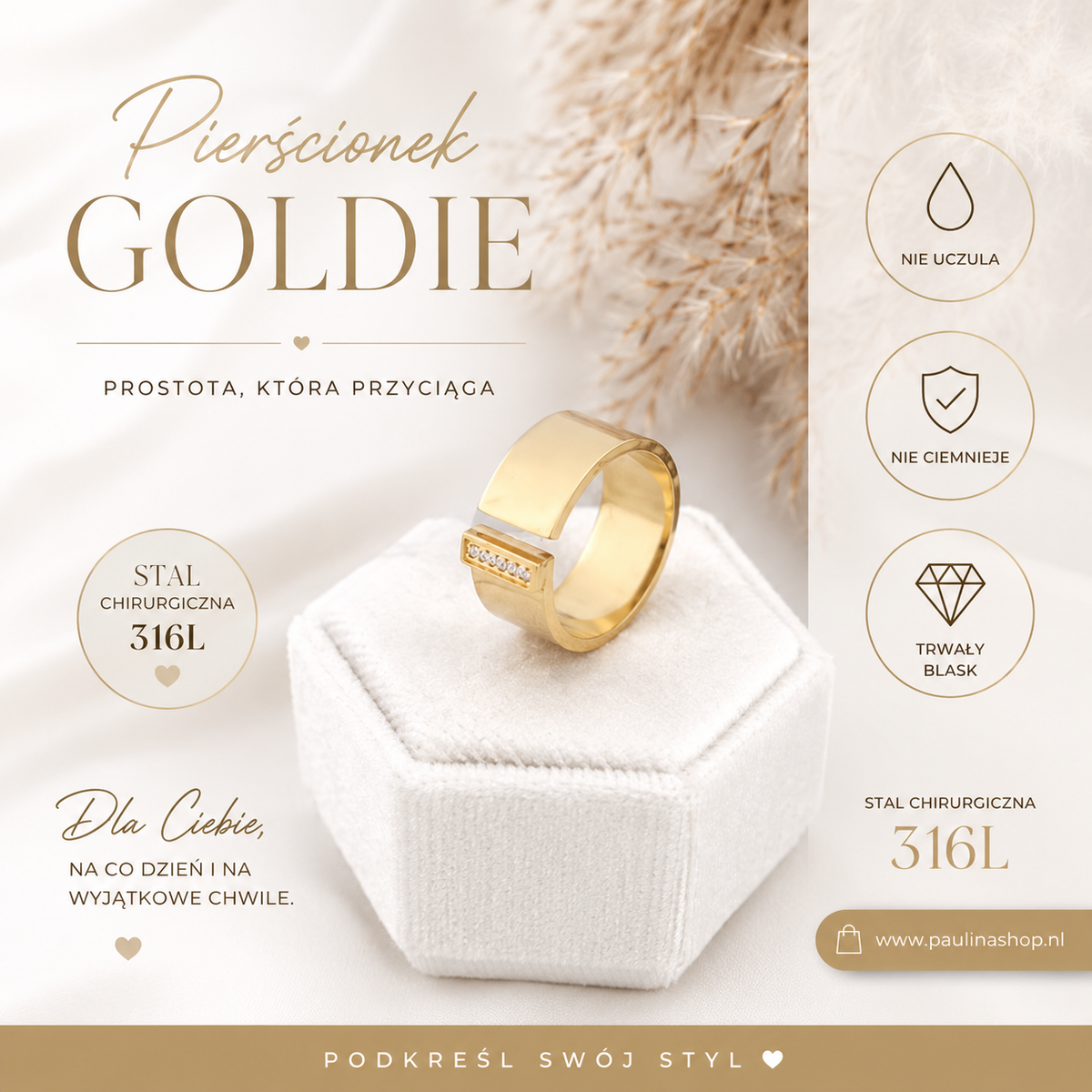 Pierścionek - Goldie