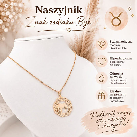 Naszyjnik - Znak Zodiaku Byk