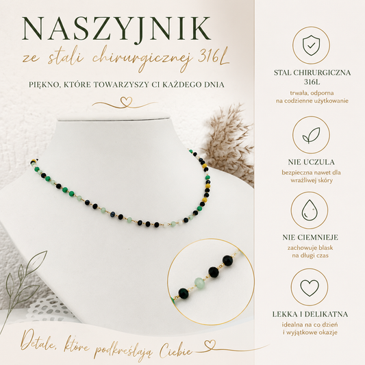 Naszyjnik - Różaniec Green