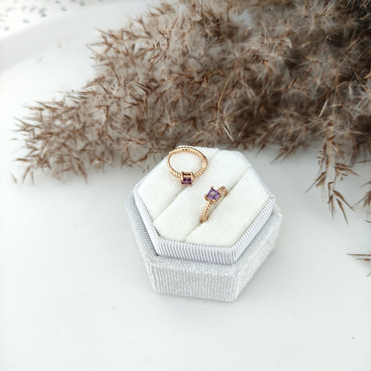 XP Kolczyki 18K - Queen Purple
