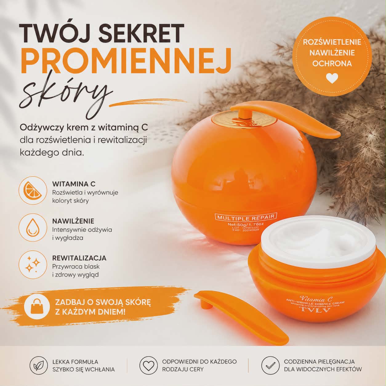 Face cream with vitamin C 🍊