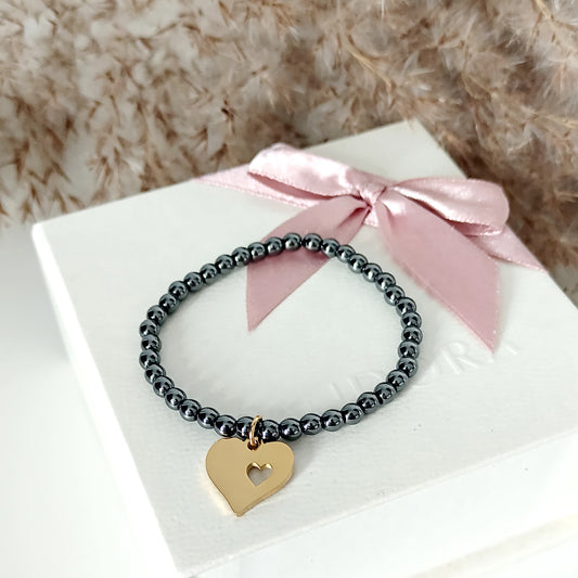 Bransoletka - Hematyt / Serce