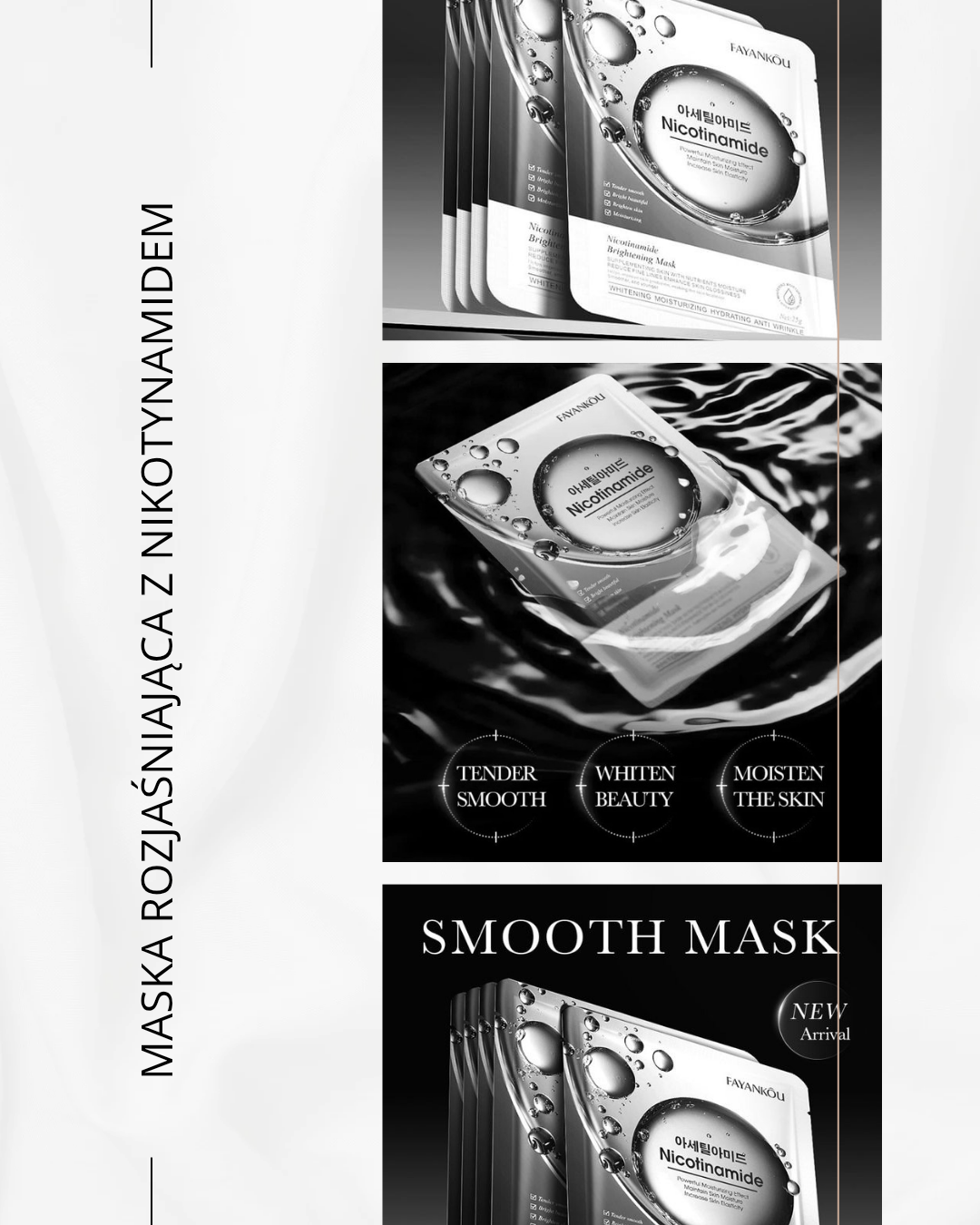 Maska rozjaśniająca do twarzy z Niacynamidem 🩶