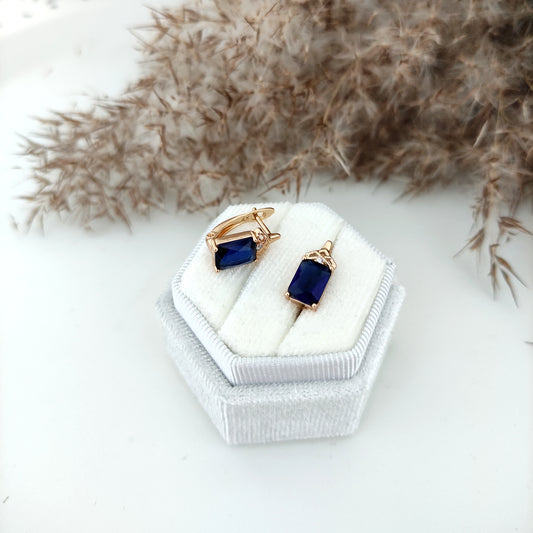 XP Kolczyki 18K - Nola Dark Blue