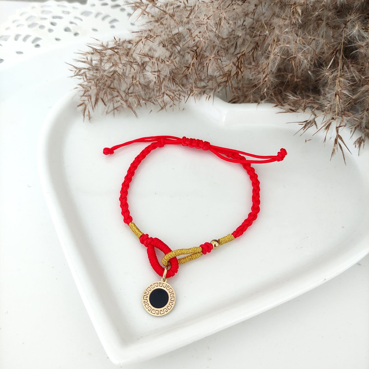 XP Bransoletka Red - Czarne oczko