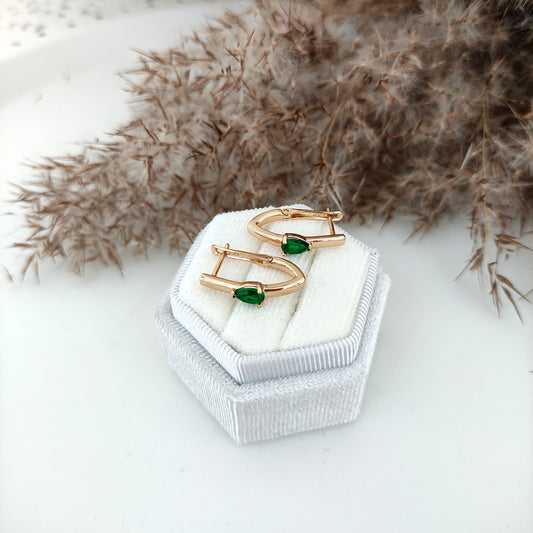 XP Kolczyki 18K - Elza Green