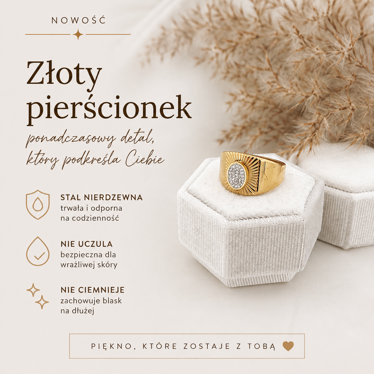 Pierścionek - White