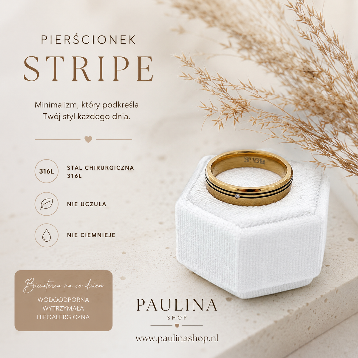 Pierścionek - Stripe