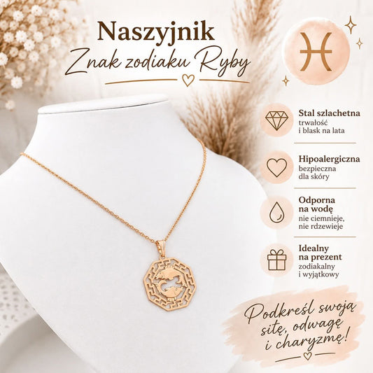 Naszyjnik - Znak Zodiaku Ryby ♓
