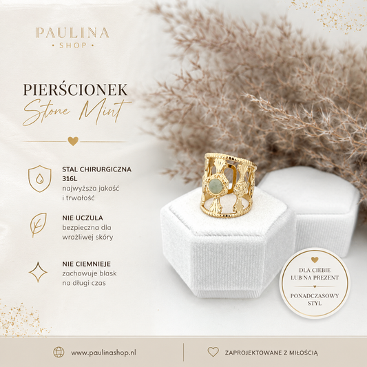 Pierścionek - Stone Mint
