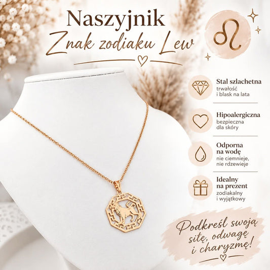 Naszyjnik - Znak Zodiaku Lew