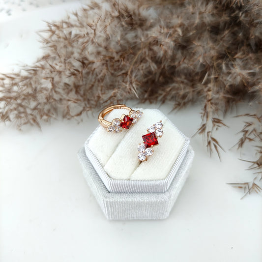 XP Kolczyki 18K - Ella Red