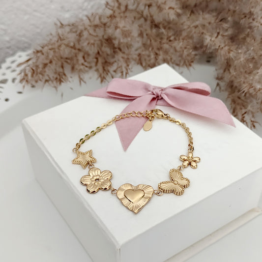 Bransoletka - Butterfly / Love