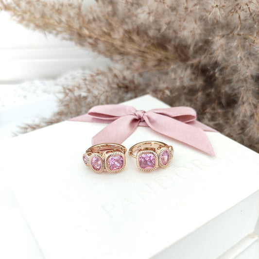 XP Kolczyki 18K - Crystal Pink