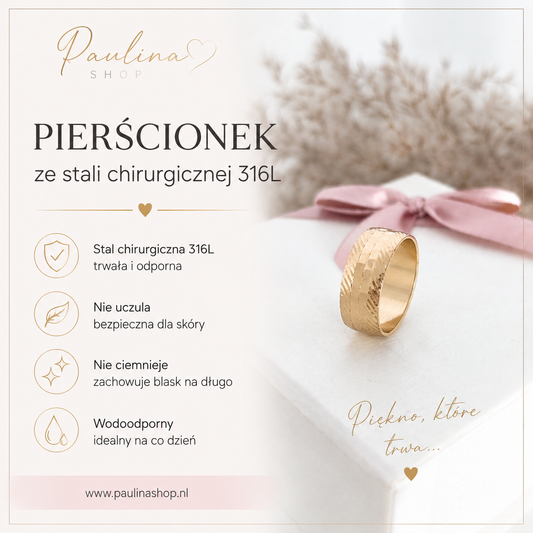 Pierścionek 18K - Obrączka 03