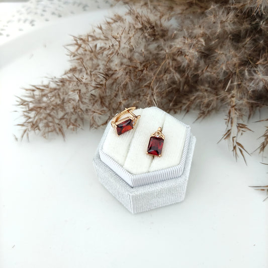 XP Kolczyki 18K - Nola Red