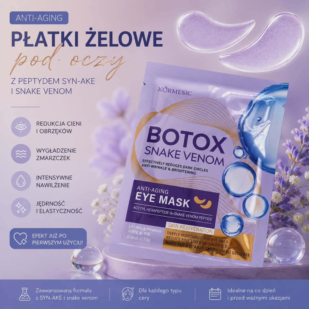 BOTOX UNDER-EYE PATCHES WITH SNAKE VENOM 🐍