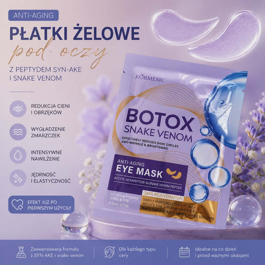 PŁATKI POD OCZY BOTOX Z JADEM WĘŻA 🐍