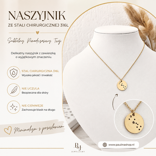 Naszyjnik -Znak Zodiaku BYK ♉