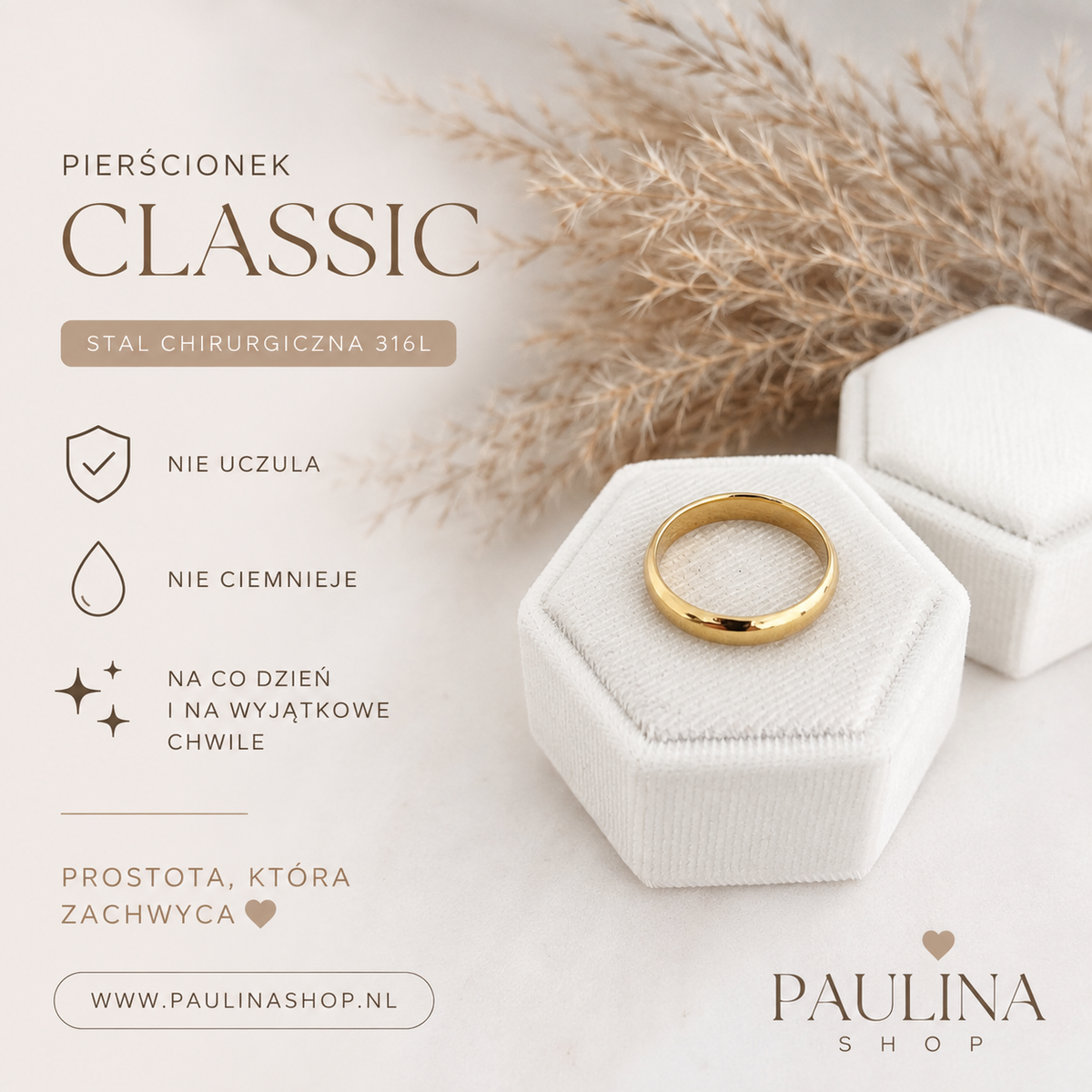 Pierścionek obrączka - Classic