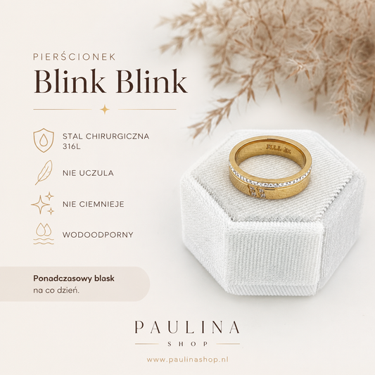Pierścionek obrączka - Blink Blink