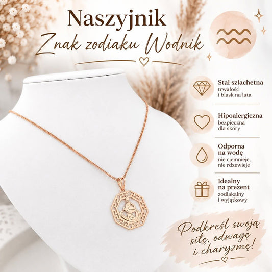 Naszyjnik - Znak Zodiaku Wodnik ♒