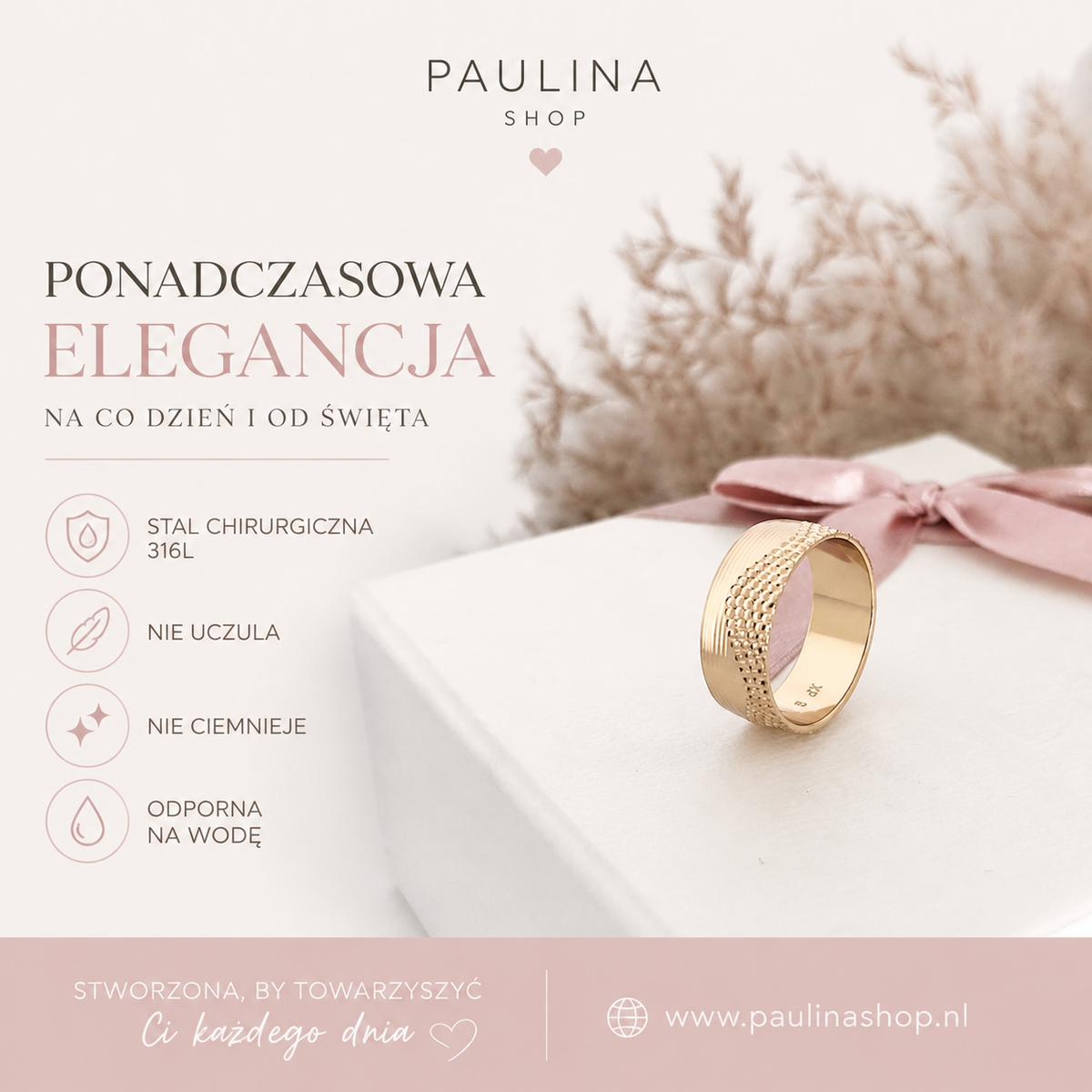 Pierścionek 18K - Obrączka 05