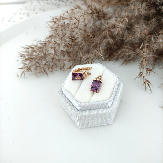 XP Kolczyki 18K - Nola Purple
